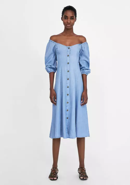 Rochie din denim, Zara, 129,90 lei