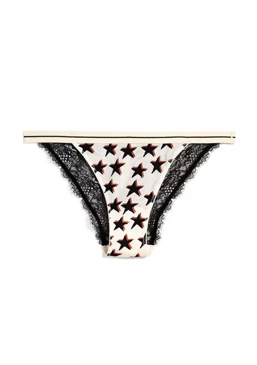 Slip din bumbac și dantelă, H&M, 46,90 lei