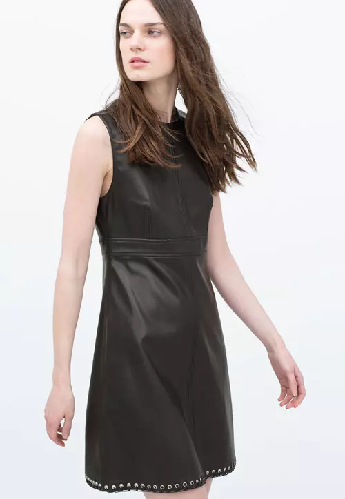 Rochie din piele ecologica, Zara, 99.90 lei
