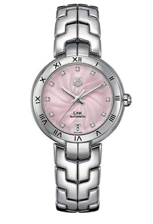 Ceas cu cadran din aur si diamante, Tag Heuer Link Lady Diamond Dial Roman  Numeral, 17.680 lei, magazinele Galt Orologerie Elvetiana