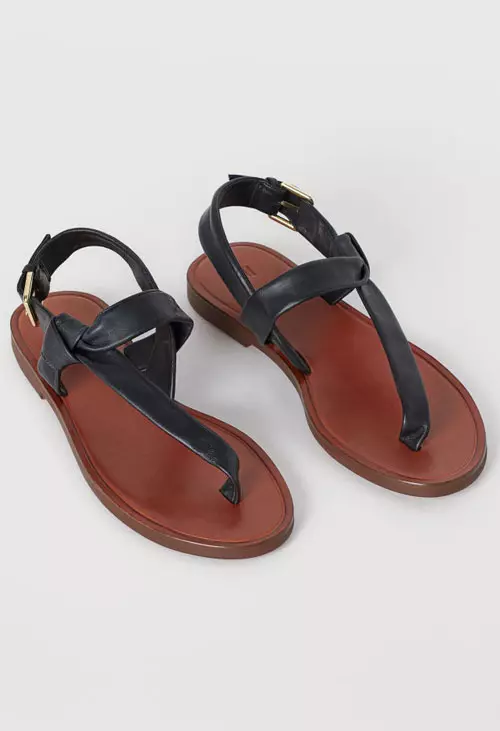 Sandale plate din piele, H&M, 179,99 lei
