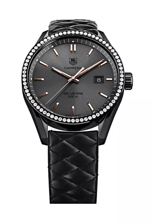 Ceas cu cadran metalic, TAG Heuer Carrera Cara Delevingne Special Edition, 20.300 lei, magazinele Galt Orologerie Elvetiana