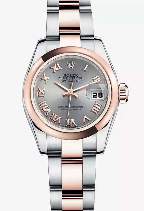 Ceas cu cadran din aur alb, Rolex Oyster Perpetual Lady, cu pretul la cerere