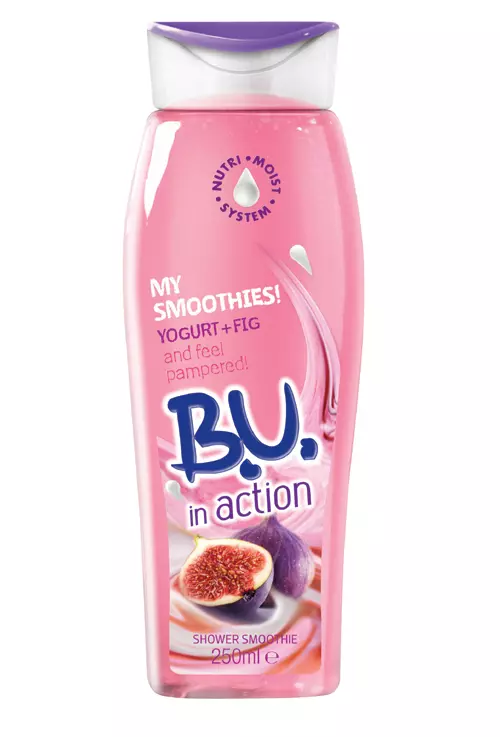 Gel de dus in action Yogurt + Fig, B.U., 9 lei. Combinatia de iaurt si smochine catifeleaza si hraneste pielea, in timp ce parfumul senzual desfata simturile. Vitaminele ce se regasesc in extractul de smochina aduc un plus de stralucire, pentru un aspect sanatos. 
