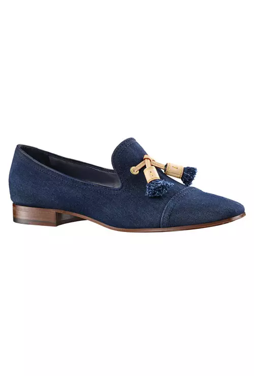 Pantofi din piele si denim, Louis Vuitton, 3.250 lei