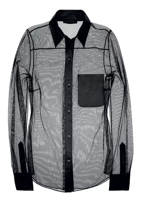 Camasa din tul, Alexander Wang, 425 euro, www.net-a-porter.com