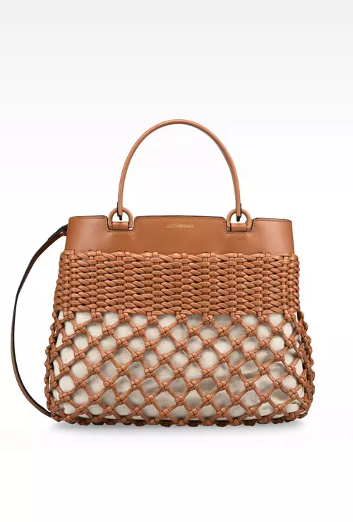 Geanta din panza si piele, Emporio Armani, 2.826 lei