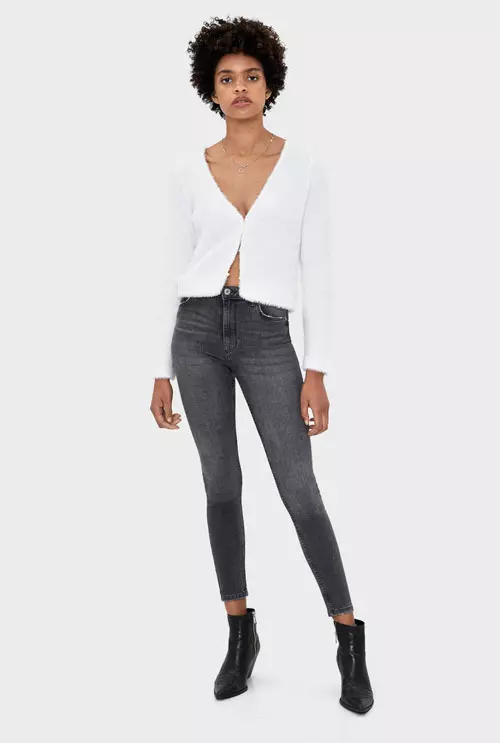 Skinny Jeans cu talie înaltă, Bershka, 99,90 lei