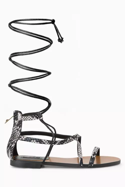 Sandale romane din piele ecologica, Mango, 99 lei