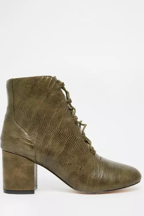Botine din piele ecologica, Asos, 269 lei