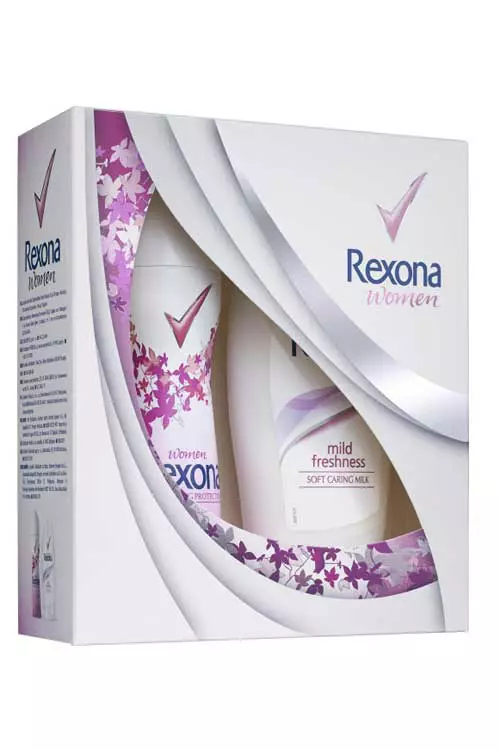 Caseta cadou Rexona Sexy ce contine deodorant antiperspirant spray si gel de dus 250 ml in editie limitata, Rexona, 21.13 lei.