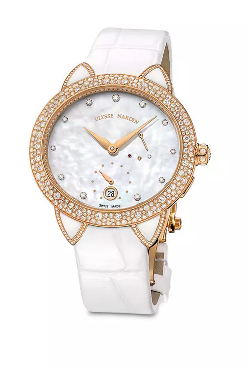 Ceas din aur roz si diamante, Ulysse Nardin, 152.650 lei, magazinele Galt Orologerie Elvetiana