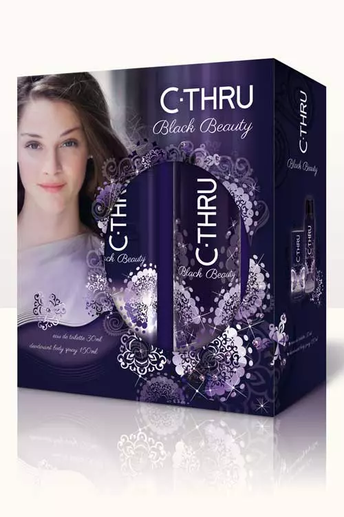 Pachet Black Beauty, C-THRU, 32.5 lei. Contine EDT si deo body spray.