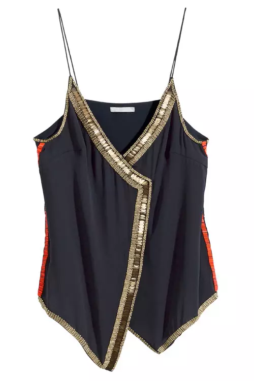 Top din matase si paiete, H&M, 217 lei