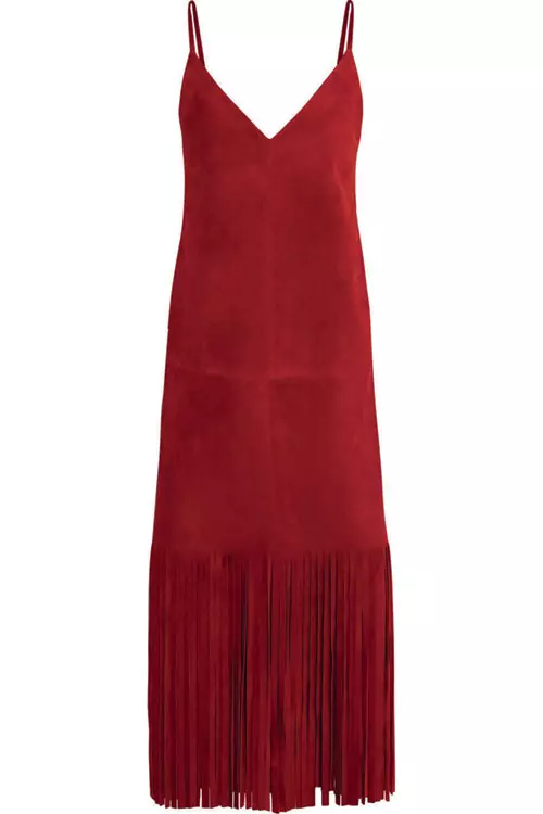 Rochie din piele velur, Valentino, 17.619 lei; 