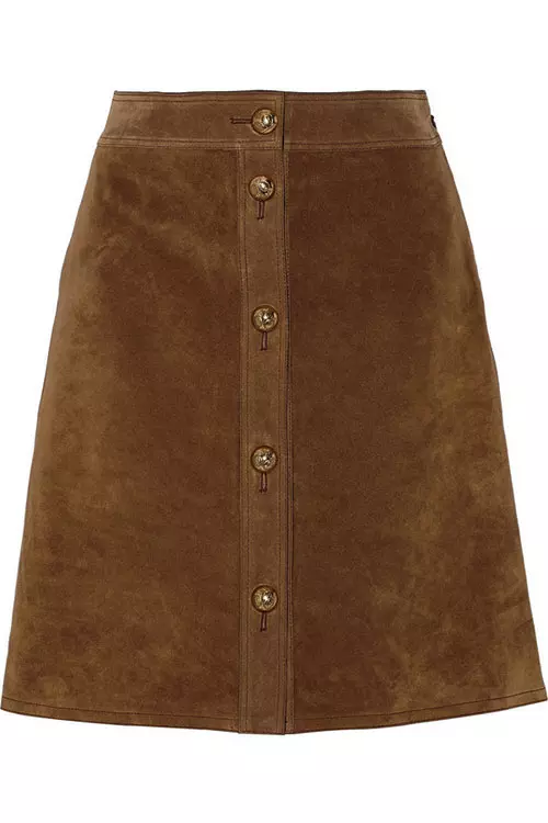 Fusta din piele velur, Gucci, 6.199 lei; 