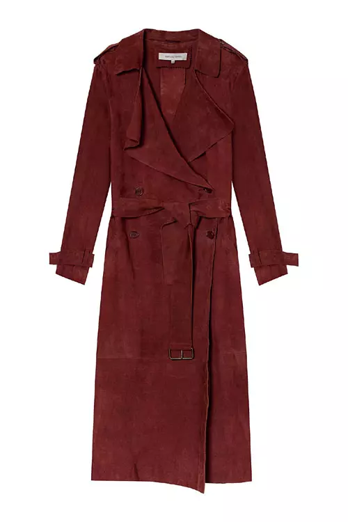 Trenci din piele velur, Gerard Darel, 3.458 lei; 