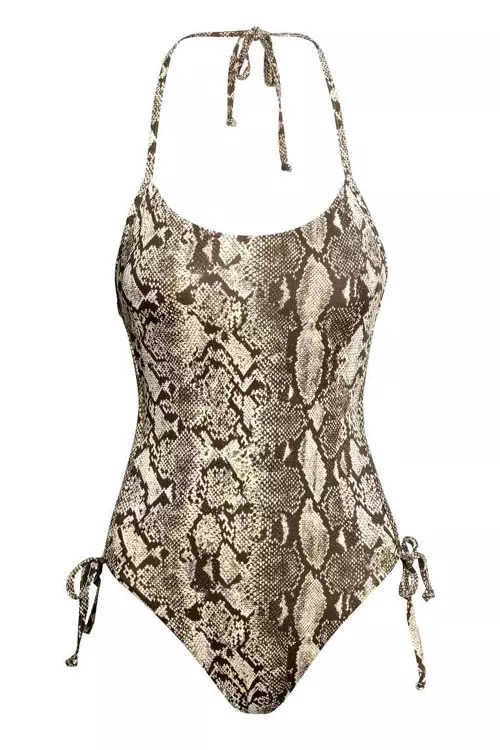 Costum de baie cu animal print, H&M, 99 lei
