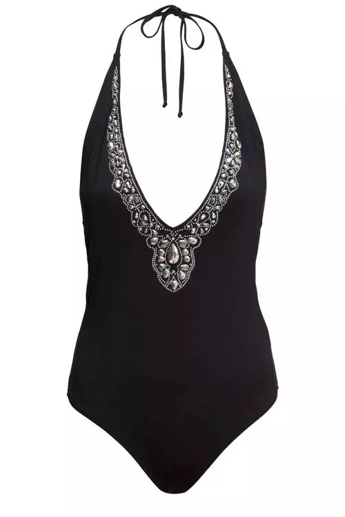 Costum de baie cu cristale decorative, H&M, 129 lei