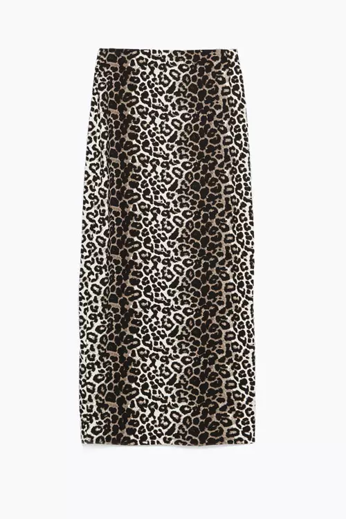 Fusta animal print, Zara, 99,9 lei