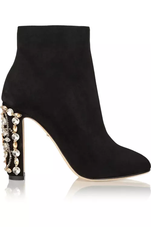 Botine din piele velur, Dolce&Gabbana, 3.950 lei