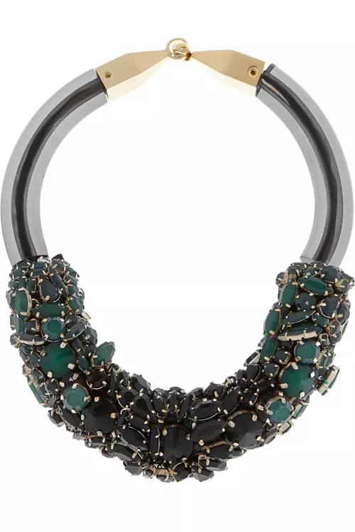 Colier placat cu aur, din acrilic si cristale, Marni, 510 euro, net-a-porter.com