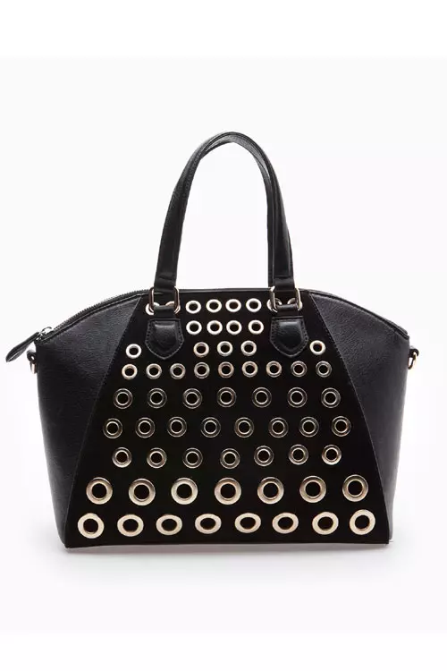 Geanta cu detalii metalice, Stradivarius, 149,9 lei