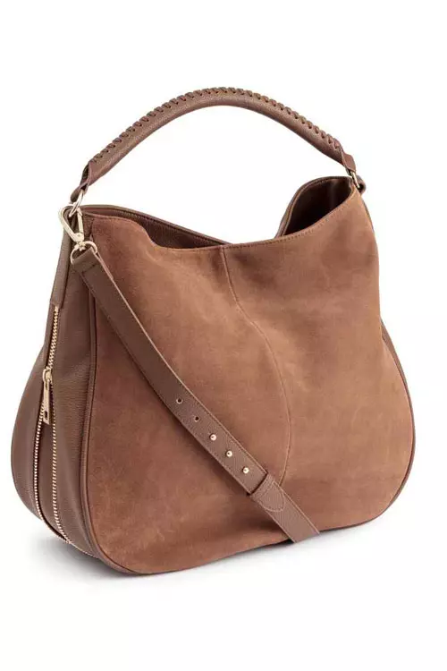 Geanta din piele intoarsa, H&M, 199.9 lei