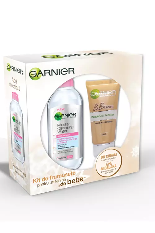 Set cadou Garnier (contine BB Cream Miracle Perfector Light + Solutie Micelara Mini), 24 lei