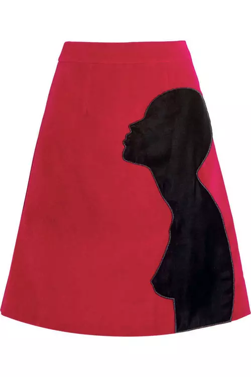 Fusta din stofa de lana si matase, Christopher Kane, 695 euro, www.net-a-porter.com