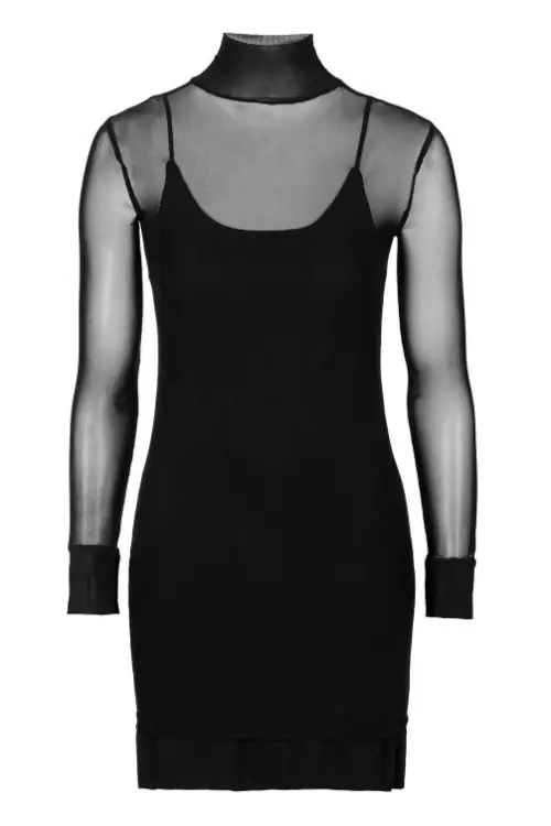 Rochie din bumbac si voal, Topshop, 299,90 lei