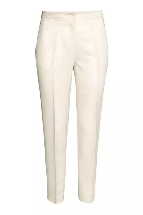 Pantaloni din bumbac si in, H&M, 129 lei