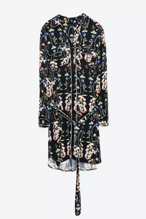 Rochie-camasa din bumbac, Zara, 199,90 lei