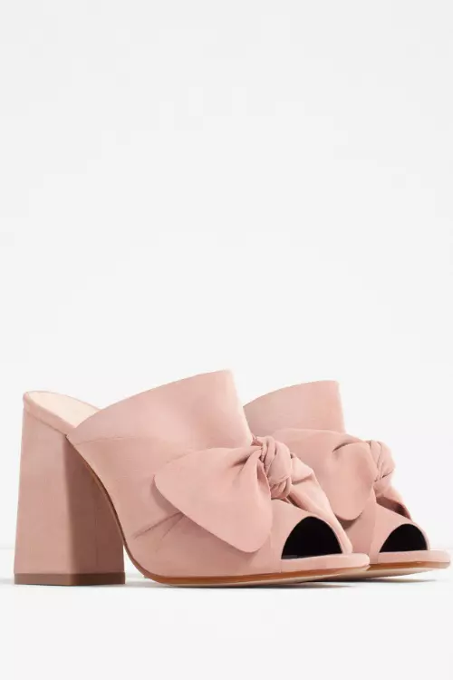 Saboti din piele velur, Zara, 279,90 lei