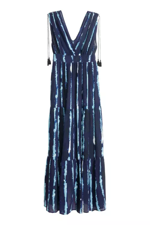 Rochie din bumbac si in, H&M, 139 lei