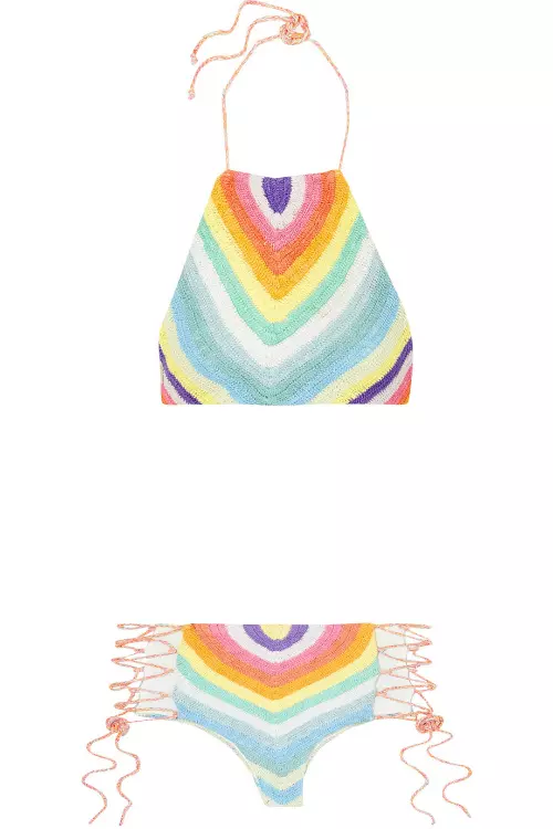 Costum de baie din croset, Mara Hoffman, 285 euro, www.net-a-porter.com