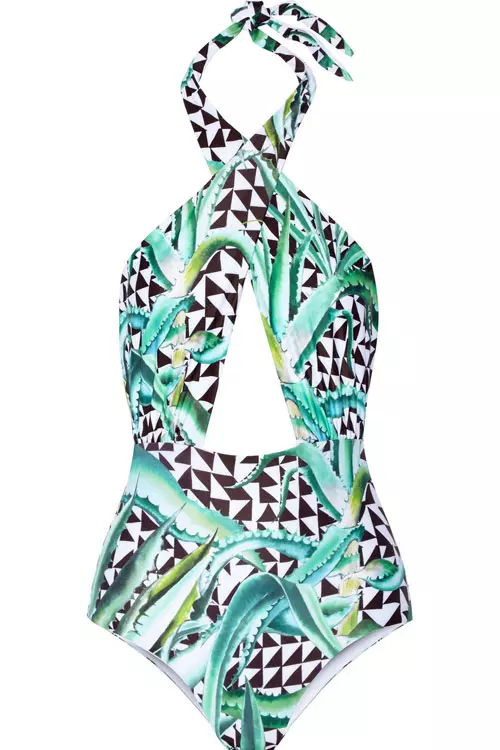 Costum de baie, Mara Hoffman, 135 euro, www.net-a-porter.com