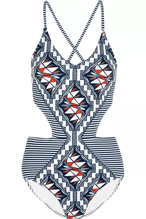 Costum de baie, Tory Burch, 132 euro, www.net-a-porter.com