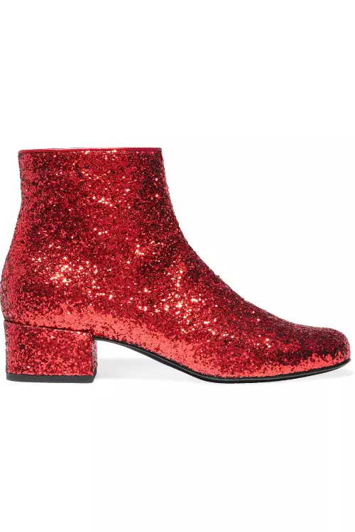 Botine din piele, Saint Laurent, 645 euro, www.net-a-porter.com