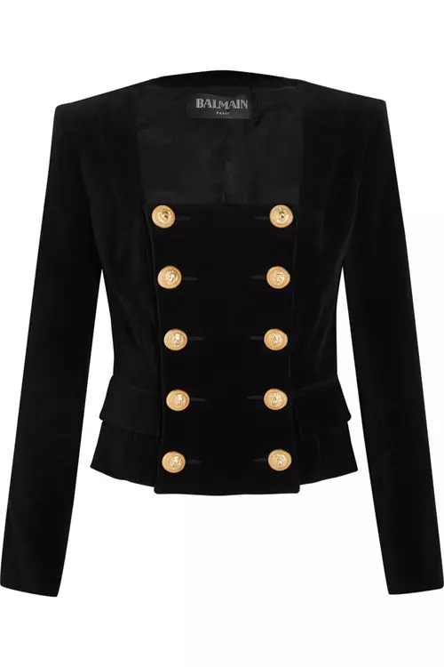 Jacheta din catifea, Balmain, 9.999 lei, www.net-a-porter.com