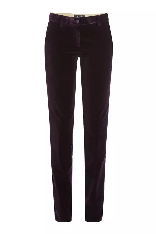 Pantaloni din catifea, Etro, 1.293 lei, www.stylebop.com