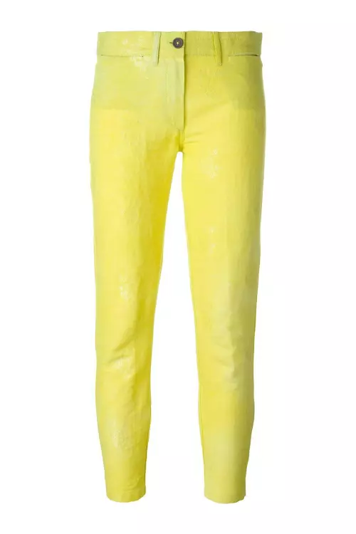 Pantaloni din piele lacuita, Ann Demeulemeester, 1.147 lei, magazinul Raionul 4