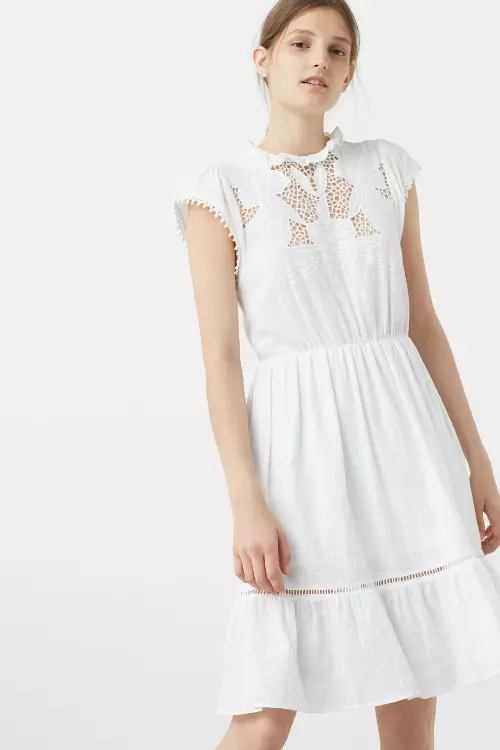 Rochie cu broderie, Mango, 249,90 lei