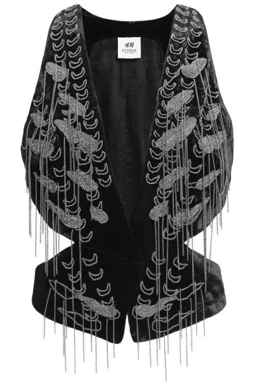 Vesta din bumbac cu aplicatii metalice, H&M, 449,90 lei