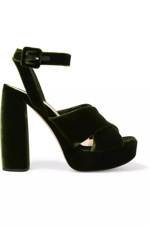 Sandale din catifea, Miu Miu, 3.151 lei