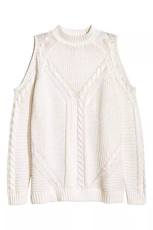 Pulover tricotat din amestec de bumbac texturat, H&M, 99 lei