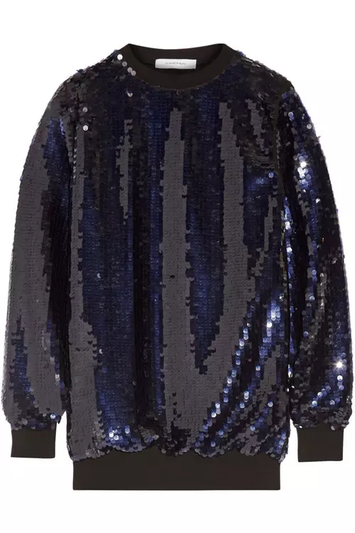 Bomber din bumbac si paiete, Carven, 250 euro, www.net-a-porter.com