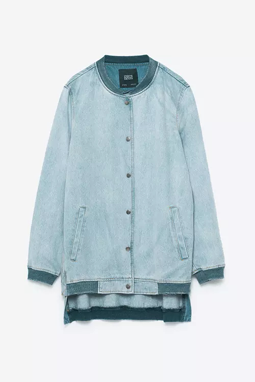 Jacheta bomber din denim, Zara, 199.90 lei