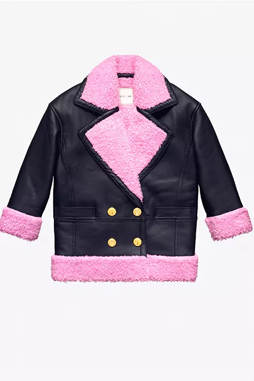 Jacheta din blana si piele ecologica, H&M X Kenzo, 1.351 lei