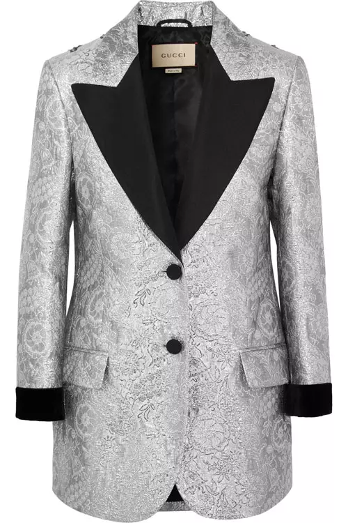 Blazer din brocart cu broderie de cristale pe spate, Gucci, cu pretul la cerere